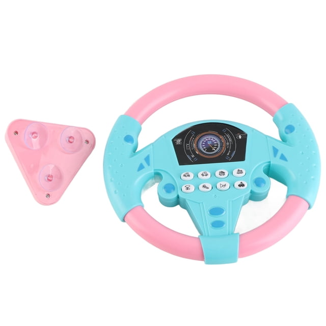 Volante educativo para bebé con música, juguete inteligente para niños (rosa y azul)
