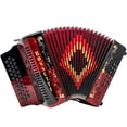 thumbnail image 2 of Rossetti 31 Button Accordion 12 Bass FBE Red and Black, 2 of 5