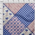 thumbnail image 3 of oneOone Georgette Viscose Medium Blue Fabric Florals Sewing Material Print Fabric By The Yard 42 Inch Wide, 3 of 4