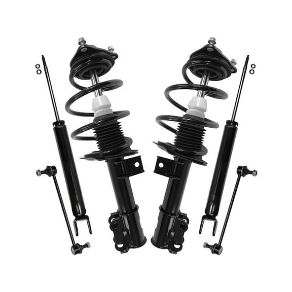 Front and Rear Shock Strut Coil Spring Sway Bar Link Kit - Compatible with 2012 - 2014 Hyundai Sonata 2013