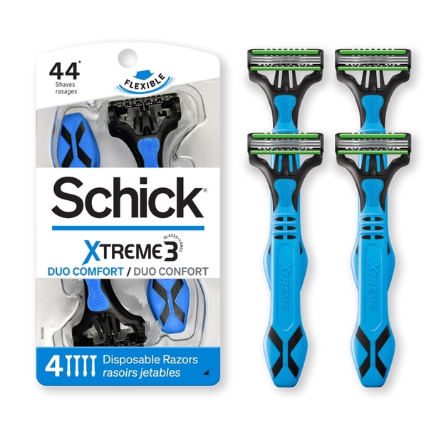 Maquinilla de afeitar desechable Schick Xtreme 3 Duo Comfort para hombre 4 unidades