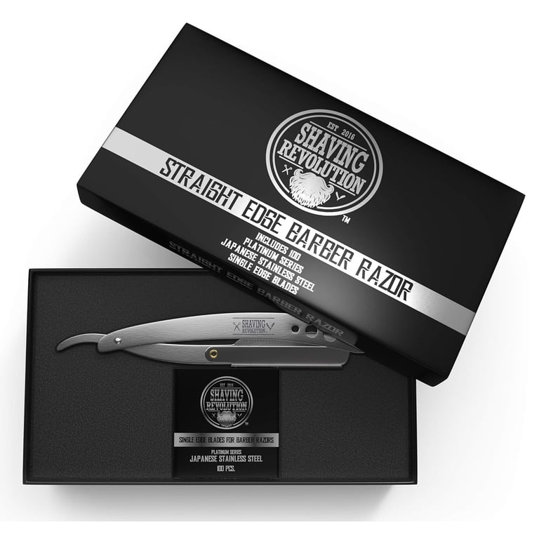 Viking Revolution Straight Edge Barber Razor with 100 Blades photo 5