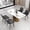 Snow-white & Gold, variant on bokifol White Faux Marble Dining Table,63" Rectangle Modern Dinner Table for 6,Farmhouse Long Kitchen Table for Living Room with Sturdy Base,Snow-white