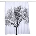 thumbnail image 4 of 180x200cm Waterproof Shower Curtain Bathroom Polyester 12 Hooks 1# Black Tree, 4 of 6