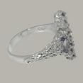 thumbnail image 4 of LBG British Made 925 Sterling Silver Cubic Zirconia & Tanzanite Womens Engagement Ring - 33 size options - Size 9.75, 4 of 6