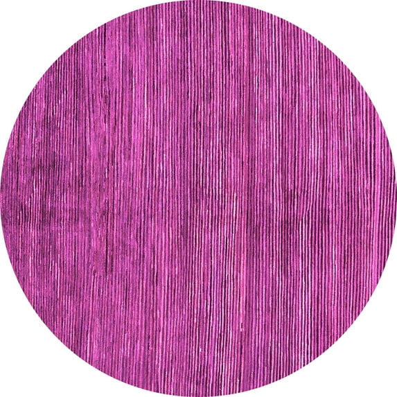 Ahgly Company Indoor Round Abstract Pink Modern Area Rugs, 6' Round