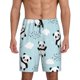 thumbnail image 1 of Balery Cute Panda Bear Pantalones cortos de pijama de punto de algodón para hombre con cinturilla y bolsillos-X-Large, 1 of 6
