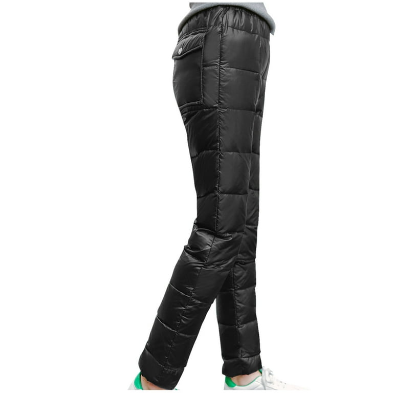 防寒/L/ RUFFLOG TACTICAL PUFFER PANTS TMOYZQ Women's Plus Size Puffer Down Pants Winter Warm