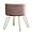 Blush, variant on Ornavo Home Modern Round Velvet Storage Ottoman Foot Rest Stool/Seat with Gold Metal Legs & Tray Top Coffee Table - Silver