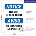 thumbnail image 2 of Do Not Block Door Bilingual Sign, OSHA Notice Sign,, 2 of 8