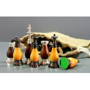 StonKraft 3.5" King Height - Collector Edition Brass Wood Chess Pieces Pawn Chessmen Figure Figurine Pieces Coins - Appropriate Wooden & Stone Chess Boards Available Separately Brand