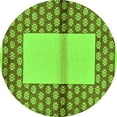 thumbnail image 1 of Ahgly Company Indoor Round Abstract Green Modern Area Rugs, 5' Round, 1 of 4