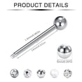 thumbnail image 2 of LAURITAMI 10Pcs 14G Stainless Steel Industrial Barbell Earring Cartilage Body Piercing Jewelry 12/14/16Mm, 2 of 3