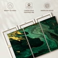 thumbnail image 6 of Elephant Stock Green And Gold Abstract Wall Art - Horizontal Multi Panel Canvas - Living Room Wall Decor - Abstract Multi Panel - Gold And Teal Decor - 38" x 24", 6 of 8