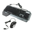 thumbnail image 1 of Mechanical Wired USB Keyboard & Mouse , Backlit, w/ Detachable Wrist Black, 1 of 8