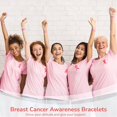 thumbnail image 2 of Pulseras de Concientización sobre el Cáncer de Mama, 200 Piezas Pulseras de Silicona para Concientización sobre el Cáncer de Mama, Pulseras Inspiradoras de Fuerza, Amor, Esperanza, Coraje para Eventos, 2 of 6