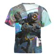 thumbnail image 5 of Apex Legends Pathfinder Kids Short Sleeve Tee Shirt Novelty Crewneck T-Shirts Unisex Summer Blouse Tops for Boys Girls 160CM, 5 of 8