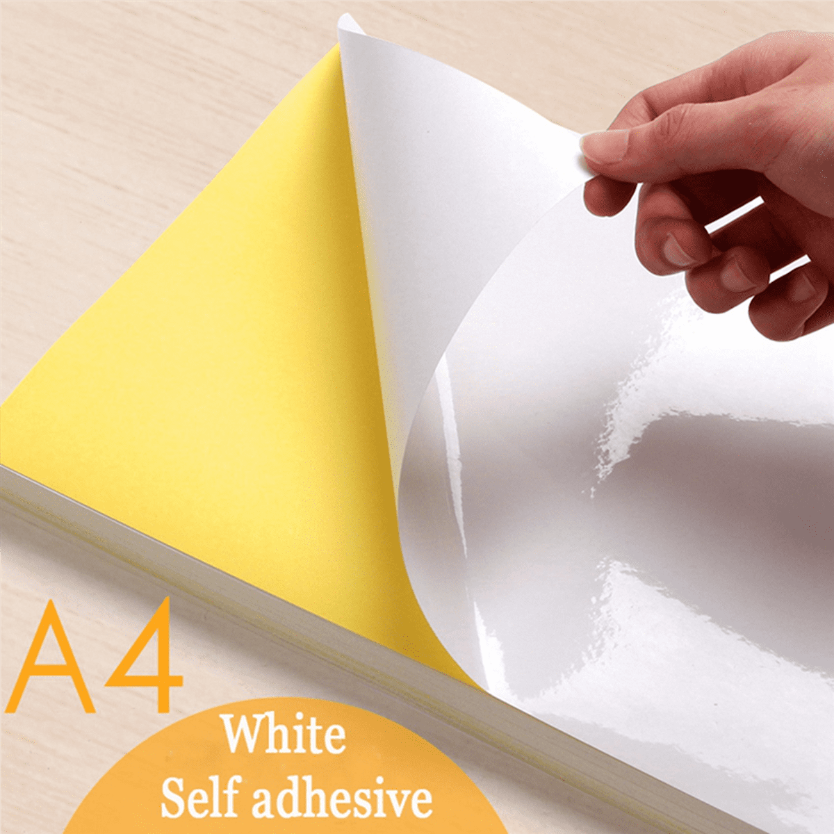 150 Sheets A4 White Self Adhesive Waterproof Sticker Label Glossy Paper for Inkjet Printer Copier