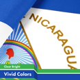 thumbnail image 4 of G128 2 Pack: Nicaragua Nicaraguan Flag | 3x5 Ft | LiteWeave Pro Series Printed 150D Poly | Country Flag, Indoor/Outdoor, Vibrant Colors, Brass Grommets, Thicker and More Durable Than 100D 75D Poly, 4 of 6