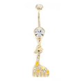 thumbnail image 2 of Belly Button Ring 14G 3 Pack Cute Animal Bird Monkey Giraffe Navel Rings Jewelry, 2 of 8