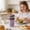 Purple, variant on Plastic Salad Cup with Fork • Double Layer Portable Breakfast Cup • BPA-Free 760ml Heatable Food Container for Office Outdoor • Purple