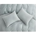 thumbnail image 5 of Chezmoi Collection Breeze 3-Piece Cotton Gauze King Duvet Cover Set, Light Blue-Gray Soft Washed Cotton Linen Like Textured Breathable Comforter Cover with Button Closure, 5 of 9