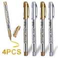 thumbnail image 3 of Gold And Silver Permanent Marker Pens - 4 Pieces Metallic Pens, 3 of 7
