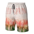 thumbnail image 6 of Uemuo Hello Spring Pattern Men's Swim Trunks Hawaiian Beach Bathing Suit Swimsuits Beach Quick-Dry Shorts with Pockets-XX-Large, 6 of 9