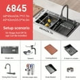 thumbnail image 1 of 1pc Large Single-slot Stainless Steel Sink In The Kitchen, High-end Multi-functional, 1 of 4