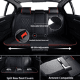 thumbnail image 2 of Florich Car Seat Covers Full Set, Waterproof Faux Leather Seat Protectors, Automotive Interior Cushions Universal Fit for Most Cars Suv Trucks, RedLine, 2 of 8