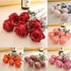 thumbnail image 1 of Ramos de flores artificiales de 6 piezas para decoración del hogar - Flores falsas reales para jarrones, bodas y centros de mesa, 1 of 9