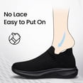 thumbnail image 5 of BNRSHOE Walking Shoes Women's Mesh Sock Casual Sneakers Lightweight Comfy Flats Black, 5 of 8