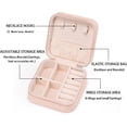 thumbnail image 3 of Mini Jewelry Travel Case,Small Jewelry Box,Traveling Jewelry Organizer,Portable Jewellery Storage Holder for Rings Earrings Necklace Bracelet Bangle Organizer,Boxes Gifts for Girls Women(Soft pink), 3 of 6