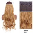 thumbnail image 3 of Extensiones de cabello sintético sin clip AZQUEEN, negro, rubio, largo, liso, con alambre de pescado secreto, postizo resistente al calor para mujer, 3 of 5