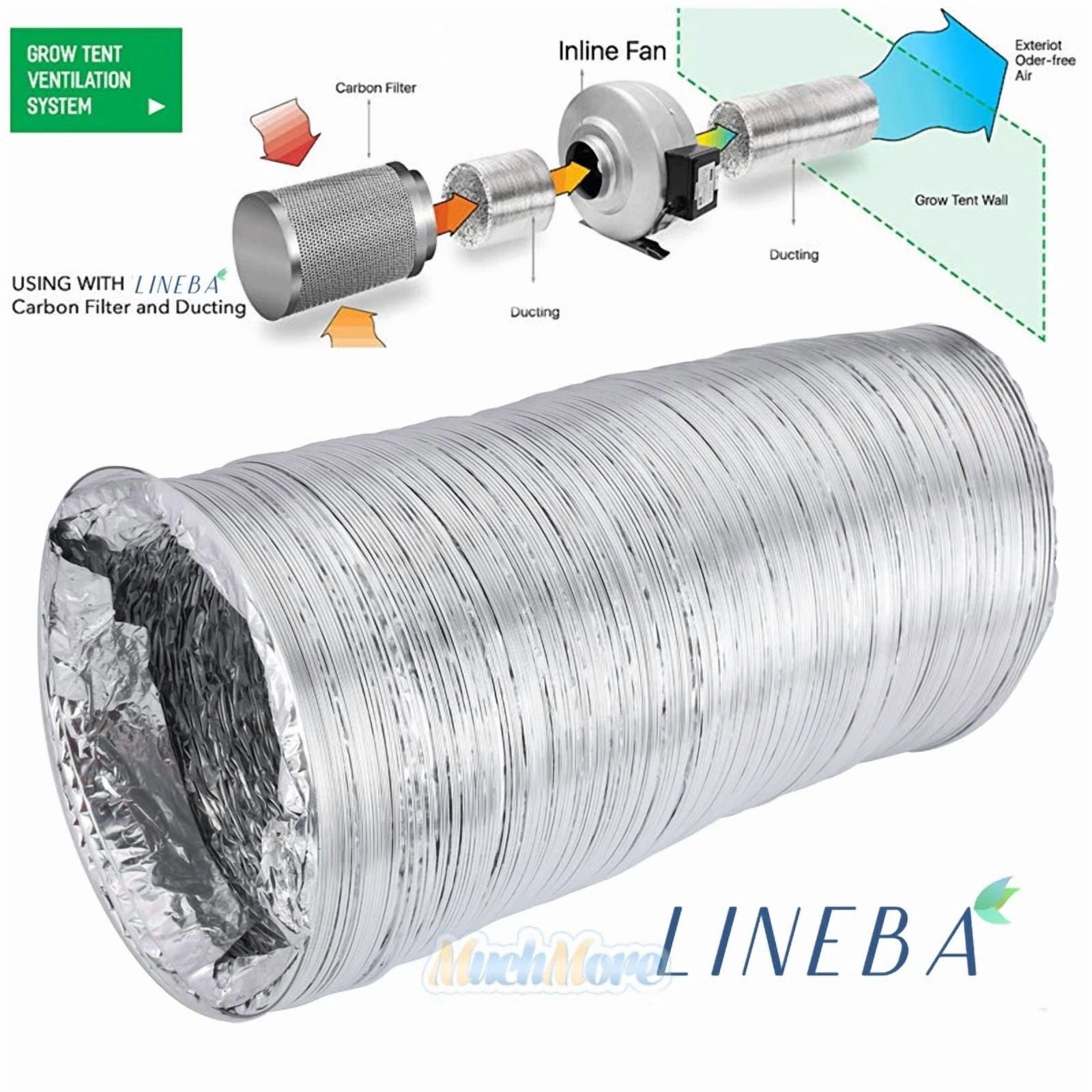 Non-Insulated Flexible Aluminum Air Ducting Dryer Vent Hose For Hvac Ventilation
