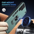 thumbnail image 2 of Phone Case for Samsung Galaxy S24 Ultra Hybrid Case with Ring Kickstand, Heavy Duty Protection Armor Case with Comfortable Grip Support Magnetic Car Mount for Samsung Galaxy S24 Ultra - Darkgreen, 2 of 7