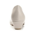 thumbnail image 4 of Journee Womens Saar Comfort Insole Round Toe Block Heel Pumps, Widths Available, 4 of 10