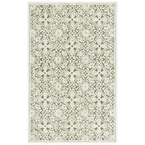 SAFAVIEH Metro Sunny Medallion Area Rug, Green/Ivory, 4' x 6'