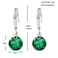 thumbnail image 6 of Emma Manor EM S925 Sterling Silver Birthstone Round 5A Cubic Zirconia Drop Dangle Earrings Women Jewelry, 6 of 7
