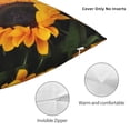 thumbnail image 3 of Wukai Flower Bush Sunflower Premium Polyester Fleece Pillow Covers with Hidden Zipper Closure,Luxuriously Soft and Durable-16"x16", 3 of 7