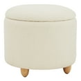 thumbnail image 4 of SAFAVIEH Couture Mariabella Modern Boucle Ottoman with Storage, Ivory, 4 of 7