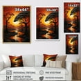 thumbnail image 4 of Designart "Baobab Tree horizon II" Floral Floater Framed Wall Art Living Room, 4 of 7