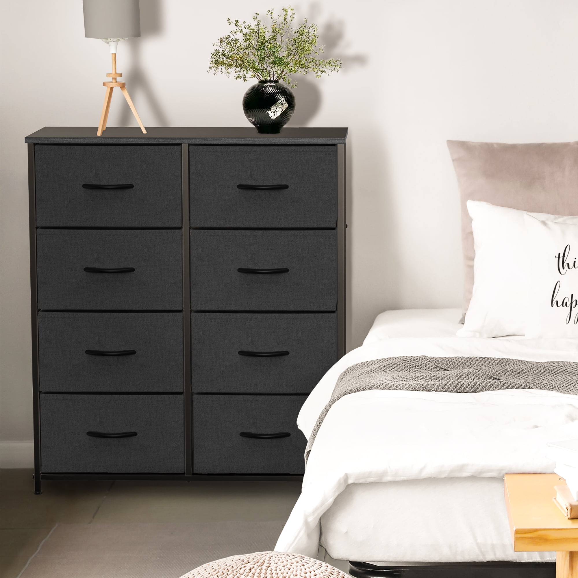 TINKLE WELL 8-Drawer Dresser for Bedroom, Drawer Dresser Organizer Storage Drawers Fabric Storage Tower