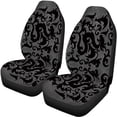 thumbnail image 5 of Pzuqiu Black Damask Car Seat Covers Full Set Car Seat Covers Set Car Interior Decor Non Slip Interior Accessories Fit for Cars Truck, 5 of 10
