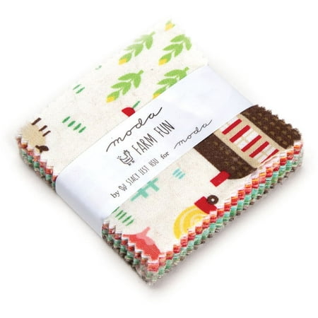 Scene Quilt Fabric - Farm Fun Moda Mini Charm Pack By Stacy Iset Hsu; 42 - 2.5