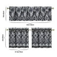 thumbnail image 6 of Nordic Style Kitchen Curtains Set 3-Piece Boho Bohemian Tier and Valance Set Rustic Artistic Window Curtains for Dining Room or Bathroom, 6 of 6