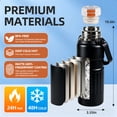 thumbnail image 3 of 3-in-1 Insulated Water Bottle, 34oz Leakproof Stainless Steel Thermos with Straw & Spout Lid, 316 Stainless Steel Interior, Handle & Adjustable Strap for Work, Gym, Travel & Hot or Cold Drinks, 3 of 12