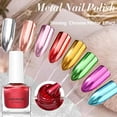 thumbnail image 5 of Metallic Nail Polish, Mirror Shiny Metal Effect Long-Lasting Quick Dry Nail Lacquers, Multicolor DIY High Gloss Chrome Nail Art Gel Polish, 7ml, 5 of 5