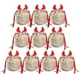 thumbnail image 1 of 10 Pieces Christmas Cloth Gift Bags, Christmas Gift Bags Cloth Bags, Drawstring Christmas Gift Pouch, 1 of 5
