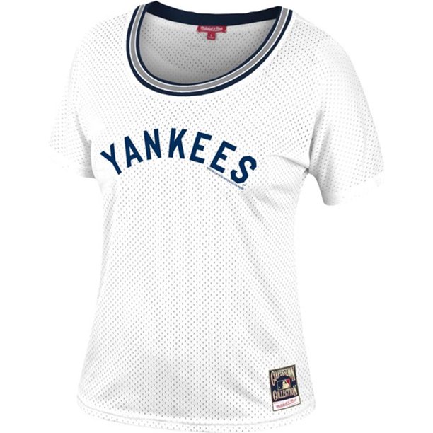 Camiseta de Malla Holgada para Mujer Mitchell & Ness Blanco XXL
